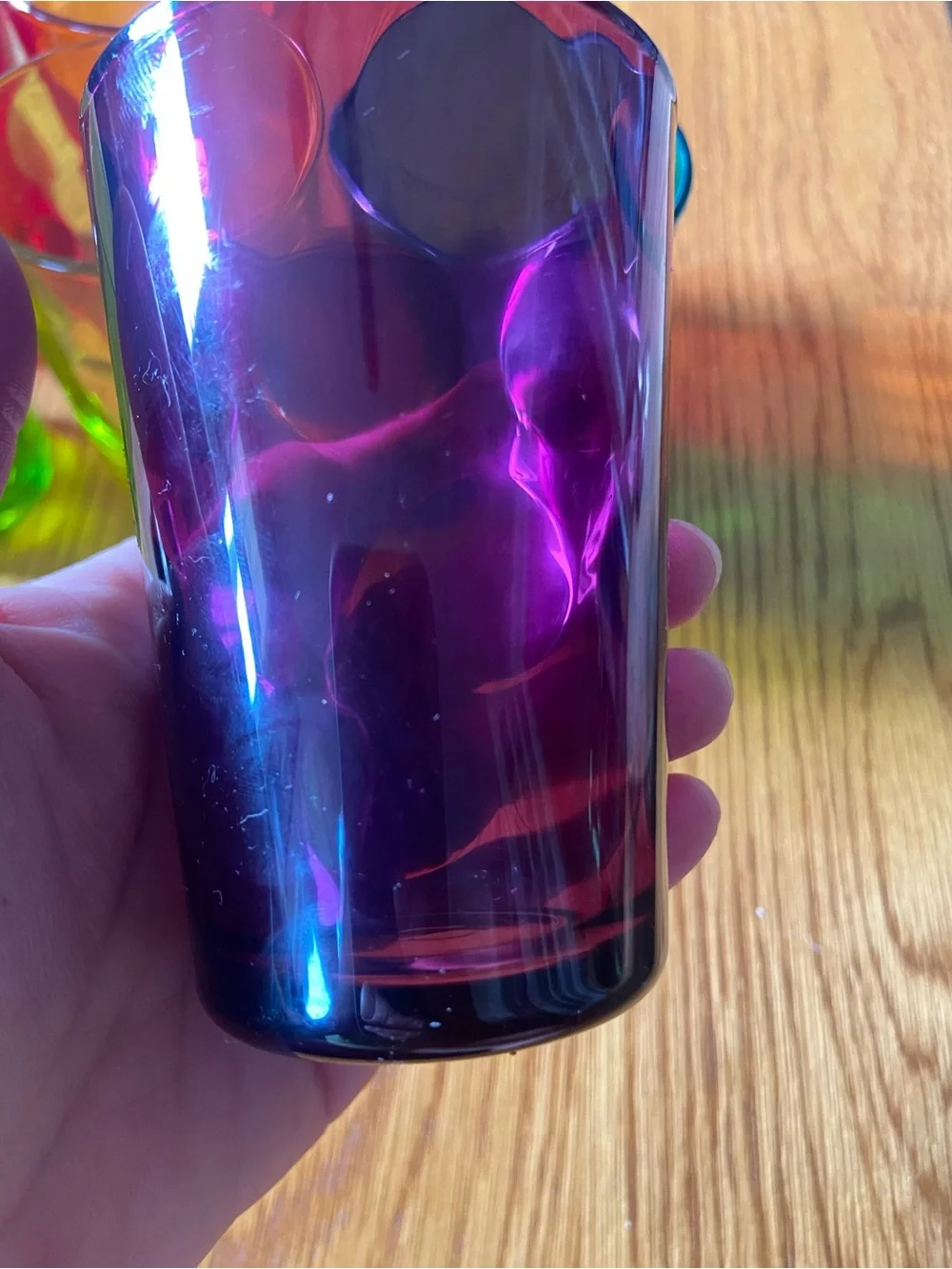 6 Vintage Pasabahce Opus Thumbprint Juice Glasses